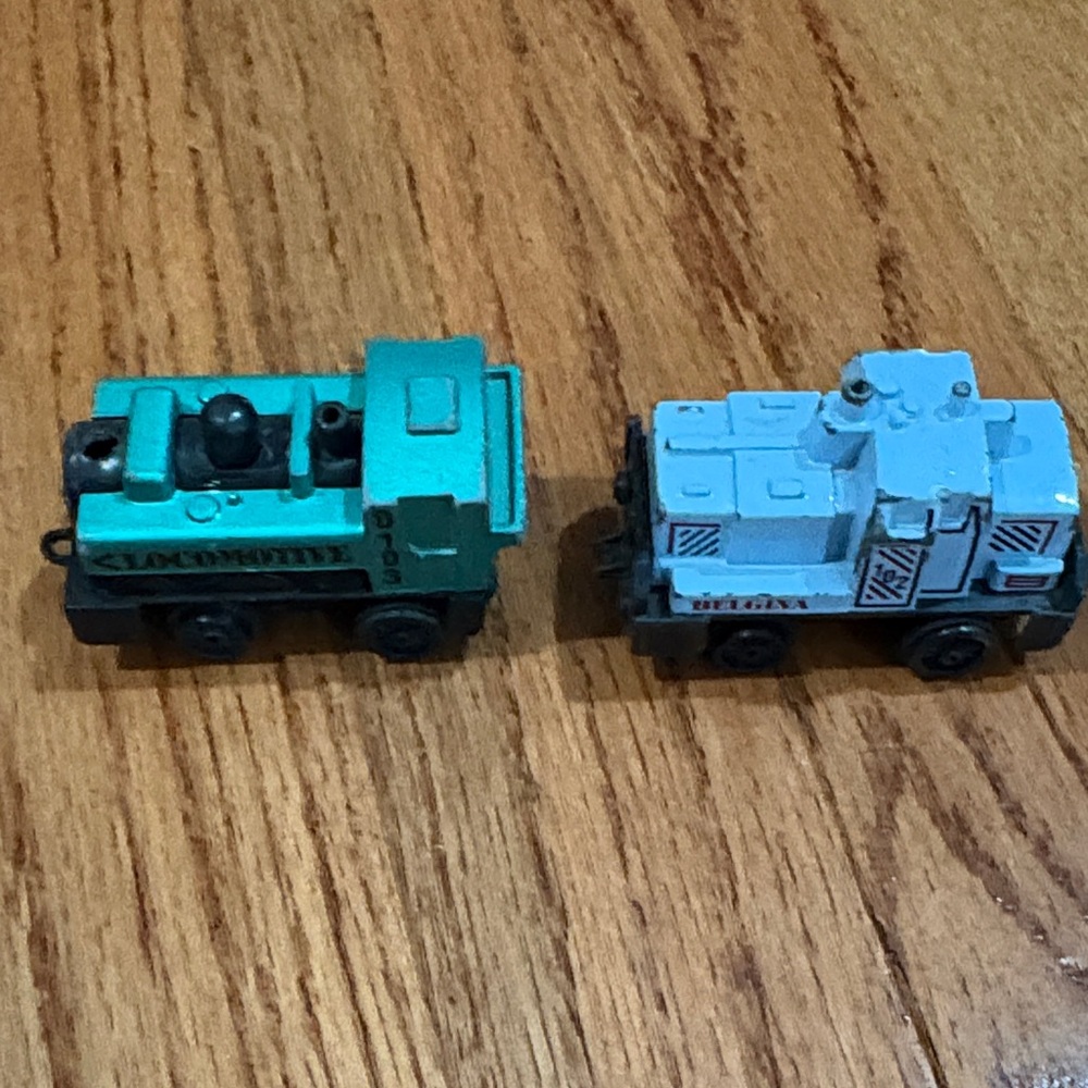 Kids Toy Train Set - Teal and White